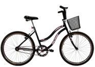 Bicicleta Aro 26 Feminina Beach Sem Marcha Preta