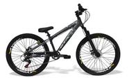 Bicicleta Aro 26 Freeride Gta Rebel Preto 1x7V Câmbio Shimano