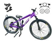 Bicicleta Aro 26 GIOS Frx-Evo Câmbios Shimano 21v Freio a Disco Hidráulico Freeride Downhill Aro Vmaxx DH Pneu Flame