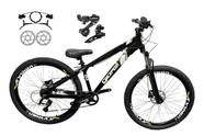 Bicicleta Aro 26 GIOS Frx-Evo Câmbios Shimano 21v Freio a Disco Hidráulico Freeride Downhill Aro Vmaxx DH Pneu Flame Bicicleta Aro 26 GIOS Frx-Evo Câmbios Shimano 21v Freio a Disco Hidráulico Freeride Downhill Aro Vmaxx DH Pneu Flame