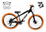 Bicicleta Aro 26 GIOS Frx-Evo Câmbios Shimano 21v Freio a Disco Hidráulico Freeride Downhill Aro Vmaxx DH Pneu Flame Bicicleta Aro 26 GIOS Frx-Evo Câmbios Shimano 21v Freio a Disco Hidráulico Freeride Downhill Aro Vmaxx DH Pneu Flame