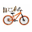 Bicicleta Aro 26 Gta Rebel Freeride Single Cubo K7 Barulhento Freio Hidraulico Rodas Vmaxx Pneu Flame - Laranja Bicicleta Aro 26 Gta Rebel Freeride Single Cubo K7 Barulhento Freio Hidraulico Rodas Vmaxx Pneu Flame - Laranja