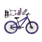 Bicicleta Aro 26 Gta Rebel Freeride Single Cubo K7 Barulhento Freio Hidraulico Rodas Vmaxx Pneu Flame - Roxo Bicicleta Aro 26 Gta Rebel Freeride Single Cubo K7 Barulhento Freio Hidraulico Rodas Vmaxx Pneu Flame - Roxo