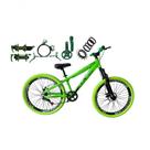 Bicicleta Aro 26 Gta Rebel Freeride Single Cubo K7 Barulhento Freio Hidraulico Rodas Vmaxx Pneu Flame - Verde