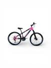 Bicicleta Aro 26 Gti Nord 244 do Grau Preto com Rosa 21v, aro Vmaxx
