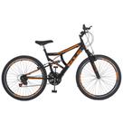 Bicicleta Aro 26 Kls Full Suspension Gold 45MM Freio V-Brake Mtb 21 Marchas Bicicleta Aro 26 Kls Full Suspension Gold 45MM Freio V-Brake Mtb 21 Marchas