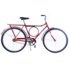 Bicicleta Aro 26 Masculina Barra Circular Freio no Pé Potenza Vermelha