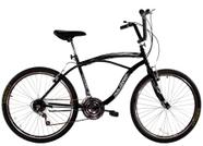 Bicicleta aro 26 Masculina Beach 18 Marchas Comfort Preta