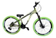 Bicicleta Aro 26 PRO-X Rustic PRO 21v Freeride Aro Vmaxx Freio a Disco Pneu Preto Flame
