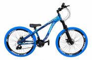 Bicicleta Aro 26 PRO-X Rustic PRO Freeride 21v Aro Vmaxx Freio a Disco Pneu Preto Flame