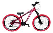 Bicicleta Aro 26 PRO-X Rustic PRO Freeride 21v Aro Vmaxx Freio a Disco Pneu Preto Flame