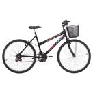 Bicicleta Aro 26 Safira Preta com Cesta Mormaii - 2020401241301-021