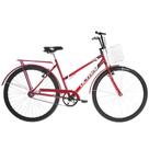 Bicicleta Aro 26 Ultra Bikes Poti Wave V-Brake Vermelha Com Paralamas