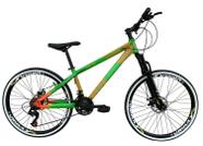 Bicicleta Aro 26 Vikingx Tuff 21v Alumínio Freio Hidráulico a Disco Aros Vmaxx Pretos - Verde