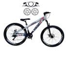 Bicicleta Aro 26 Vikingx Tuff 25 Cambio Importado 24 Freio Hidraulico Velocidades Rodas Vmaxx 13.5 Pneu Balão Flame