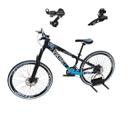 Bicicleta Aro 26 Vikingx Tuff 25 Cambio Shimano Traseiro Dianteiro 24v Freio Disco Mecanico Aluminio Rodas Vmaxx