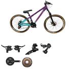 Bicicleta Aro 26 Vikingx Tuff 44 Aluminio 24v Transmissão Shimano Freio Disco Cambio Shimano Mtb Freeride