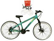 Bicicleta Aro 26 Vikingx Tuff Azul 21v Alumínio Freio Hidráulico a Disco Aros Vmaxx Branco Bicicleta Aro 26 Vikingx Tuff Azul 21v Alumínio Freio Hidráulico a Disco Aros Vmaxx Branco