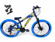 Bicicleta Aro 26 Vikingx Tuff Freeride Câmbios Shimano 21v Freio a Disco Rodas Vmaxx DH Pneu Flame Bicicleta Aro 26 Vikingx Tuff Freeride Câmbios Shimano 21v Freio a Disco Rodas Vmaxx DH Pneu Flame