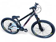 Bicicleta Aro 26 Vikingx Tuff Freeride DH Câmbios Shimano 21v Freio a Disco Rodas Vmaxx Pneu Flame Bicicleta Aro 26 Vikingx Tuff Freeride DH Câmbios Shimano 21v Freio a Disco Rodas Vmaxx Pneu Flame