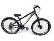 Bicicleta Aro 26 Vikingx Tuff Freeride Downhill Freio Hidráulico 21v Alumínio Aros Vmaxx Pneu Flame