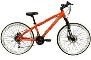 Bicicleta Aro 26 Vikingx Tuff X30 Laranja 21v Freio a Disco Aros Vmaxx Brancos