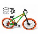 Bicicleta Aro 26 VikingX Tuff X35 21v Freio a Disco Verde-laranja