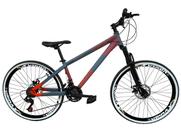 Bicicleta Aro 26 Vikingx Tuff X35 Azul Petróleo Alumínio 21v Câmbios Shimano Freio a Disco Aros Vmaxx Pretos