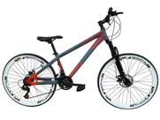 Bicicleta Aro 26 Vikingx Tuff X35 Azul Petróleo Alumínio 21v Freio a Disco Aros Vmaxx Brancos