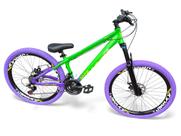 Bicicleta Aro 26 Vikingx Tuff X44 Freeride 21v Rodas Vmaxx Alumínio Freio a Disco Pneu Flame