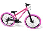 Bicicleta Aro 26 Vikingx Tuff X44 Freeride DH Rodas Vmaxx 21v Alumínio Freio a Disco Pneu Flame
