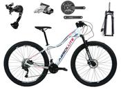 Bicicleta Aro 29 Absolute Hera Feminina Alumínio Câmbios Shimano Alívio e Altus 27v Freios Hidráulicos Garfo Com Trava no Guidão - Branco