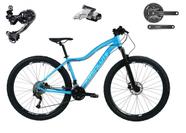 Bicicleta Aro 29 Absolute Hera Feminina Alumínio Câmbios Shimano Deore e Altus 27v Freios Hidráulicos Garfo Com Trava - Azul