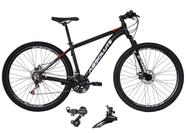 Bicicleta Aro 29 Absolute Nero 4 Alumínio 21v Cabeamento Interno Câmbios Shimano Freio a Disco - Preto/Vermelho