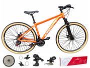 Bicicleta Aro 29 Absolute Nero 5 18v Alumínio 2x9 Freios Hidráulicos K7 Garfo Com Trava MTB Pneu com Faixa