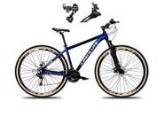 Bicicleta Aro 29 Absolute Nero 5 Alumínio 24v Câmbios Shimano Garfo Suspensão Pneu Faixa - Azul