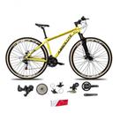 Bicicleta Aro 29 Absolute Nero 5 Alumínio 2x9 18v K7 Freios Hidráulicos Garfo Com Trava Pneu C/faixa - Amarelo