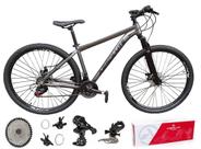 Bicicleta Aro 29 Absolute Nero 5 Alumínio 2x9 Freios Hidráulicos K7 Garfo Com Trava 18v MTB