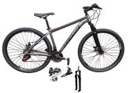 Bicicleta Aro 29 Absolute Nero 5 Câmbio Shimano 24v Acera K7 Garfo com Trava Freio a Disco