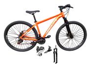Bicicleta Aro 29 Absolute Nero 5 Câmbio Shimano 24v Acera K7 Garfo com Trava Freio a Disco