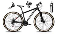 Bicicleta Aro 29 Absolute Nero 5 Câmbio Shimano 24v Acera K7 Garfo Trava Freio a Disco com Pneu Faixa - Preto
