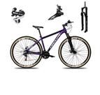 Bicicleta Aro 29 Absolute Nero 5 Câmbio Shimano 24v Acera K7 Garfo Trava Freio a Disco com Pneu Faixa - Roxo