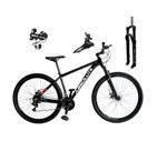 Bicicleta Aro 29 Absolute Nero 5 Câmbio Shimano 24v Acera K7 Garfo Trava Freio a Disco - Preto