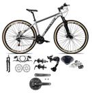 Bicicleta Aro 29 Absolute Nero 5 Câmbio Traseiro Shimano Alívio e Altus 27v Freio Hidráulico Garfo Trava Pneu Faixa - Cinza