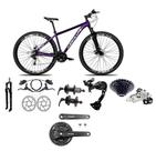 Bicicleta Aro 29 Absolute Nero 5 Câmbio Traseiro Shimano Alívio e Altus 27v Freio Hidráulico Garfo Trava - Roxo