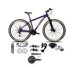 Bicicleta aro 29 Absolute Nero 5 Câmbios 27v Shimano Altus Freios Hidráulicos Pneu com Faixa - Roxo