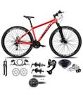 Bicicleta aro 29 Absolute Nero 5 Câmbios 27v Shimano Altus Freios Hidráulicos - Vermelho