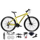 Bicicleta Aro 29 Absolute Nero 5 Câmbios Shimano 24v K7 Freios Hidráulicos Garfo Trava - Amarelo