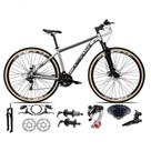 Bicicleta Aro 29 Absolute Nero 5 Câmbios Shimano 24v K7 Freios Hidráulicos Garfo Trava Com Pneu Faixa - Cinza 17