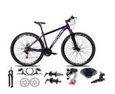Bicicleta Aro 29 Absolute Nero 5 Câmbios Shimano 24v K7 Freios Hidráulicos Garfo Trava - Roxo